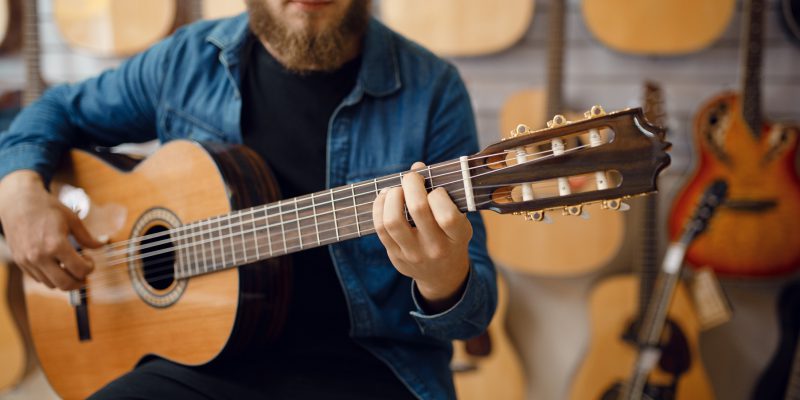 Guitarist playing