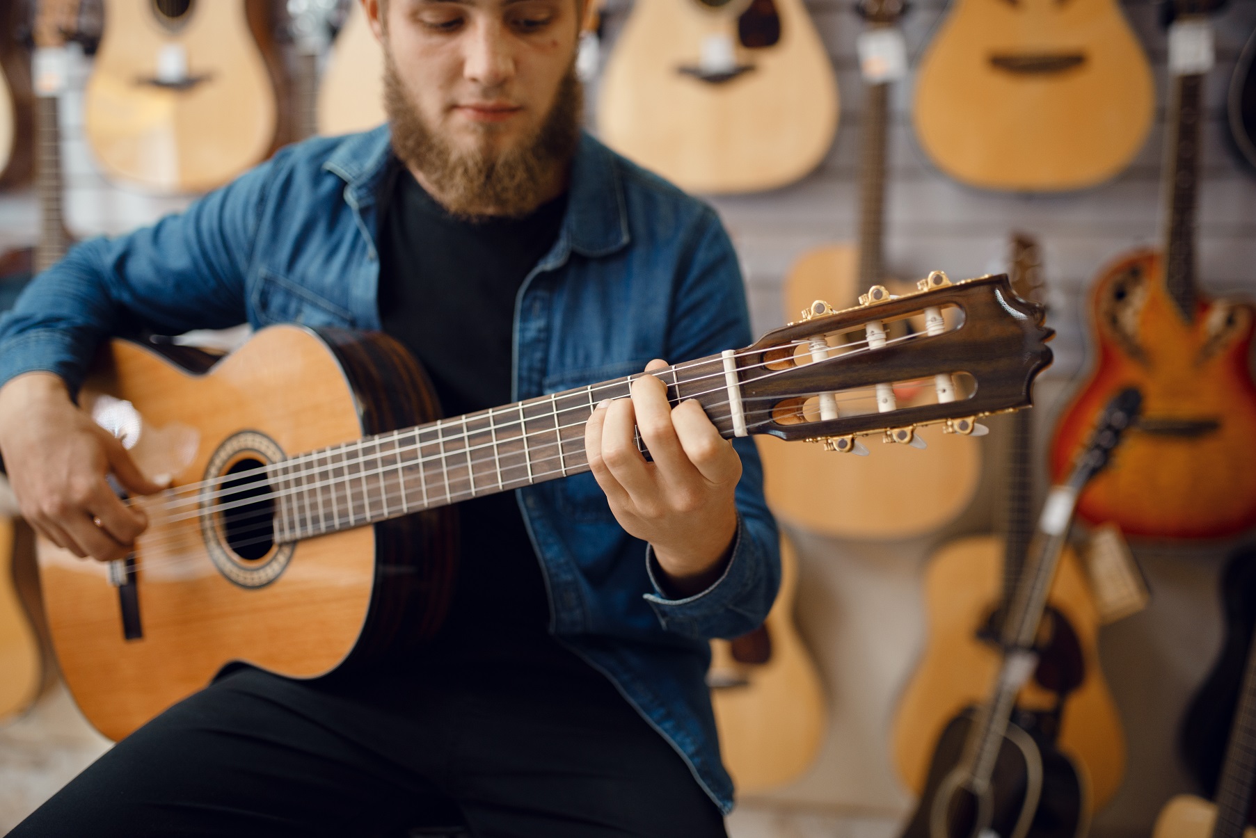 Guitarist playing