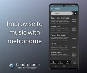 Improvise to music with metronome