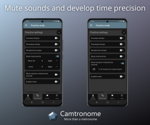Practice settings - mute metronome