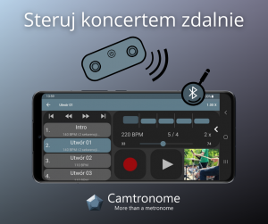 Lista odtwarzania Camtronome ze zdalną kontrolą