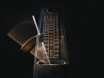 A photo of a metronome